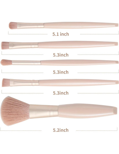 Juego de Brochas de Maquillaje Brusherina con Espejo Plegable