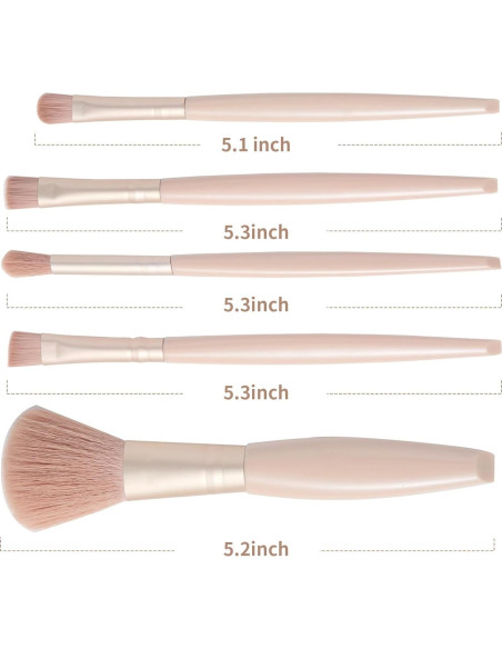 Juego de Brochas de Maquillaje Brusherina con Espejo Plegable