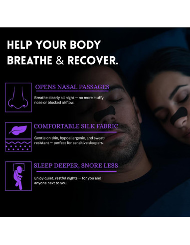 Tiras Nasales Hipoalergénicas Zumfali - Alivio Ronquidos 50% Más Anchas