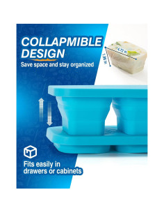 Bandejas de Congelador de Silicona ZDPMK 1 Taza Apilables 2