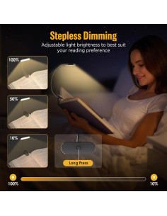Luz de Lectura Micietie con Clip LED Recargable 80 Horas 2