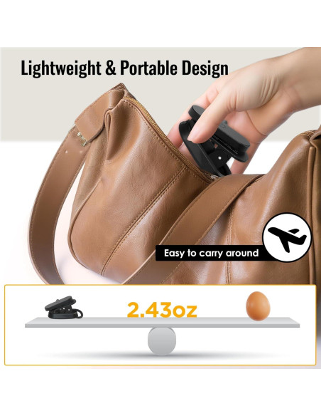 Luz de Lectura Micietie con Clip LED Recargable 80 Horas