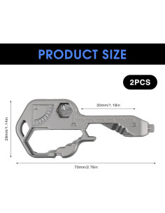 MultiTool 24 en 1 LOGJAM - Acero Inoxidable, 2 Pcs 2