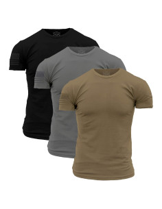 Camiseta básica para hombres Grunt Style - Talla Grande, Color Negro