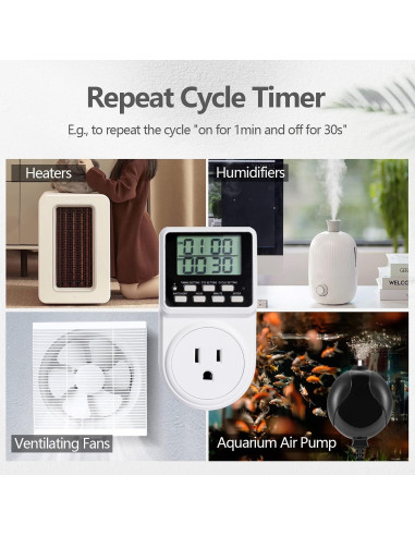 Temporizador Digital Programable Techbee 24h 15A 1 Paquete