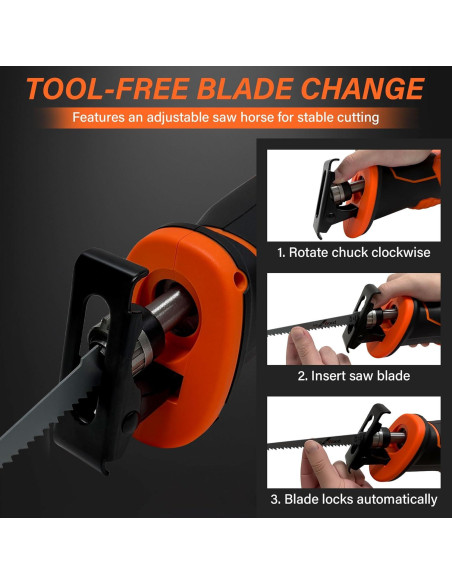 Sierra Recíproca Inalámbrica DEWALT 20V MAX, 4 Cuchillas