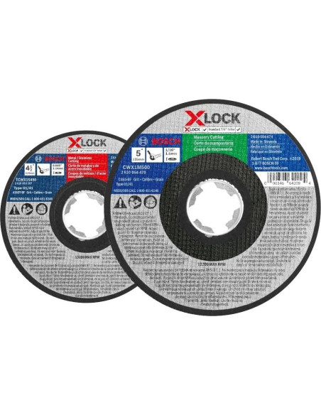 Rueda Abrasiva Bosch X-LOCK 4.5" 60 Grit Metal Cortar