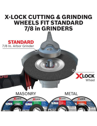 Rueda Abrasiva Bosch X-LOCK 4.5" 60 Grit Metal Cortar
