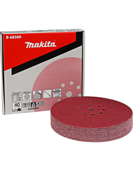 Disco Abrasivo Redondo Makita B-68535 22.86 cm 40 Grano 25/pq