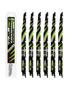 Juego de 6 hojas de sierra recíproca EZUVITA 24.13 cm para poda