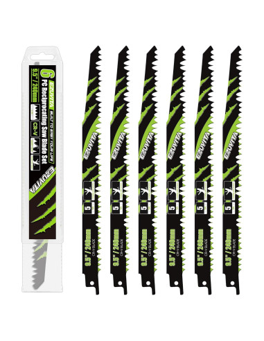 Juego de 6 hojas de sierra recíproca EZUVITA 24.13 cm para poda