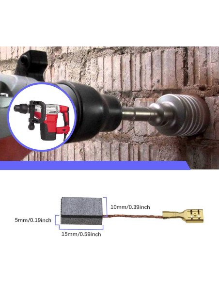 Cepillos de Carbono 15x10x5mm Crear Idea para Taladro y Amoladora