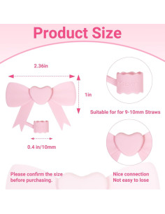 Tapa de Pajita Corazón Mao'er 3 Piezas para Vasos Stanley 30/40 Oz 2