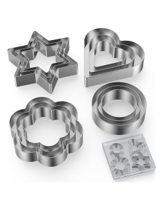 Juego de Cortadores de Galletas 12 Piezas Acero Inoxidable