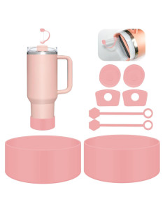 Juego de Accesorios para Taza Stanley 40oz y 30oz - Silicona Rosa