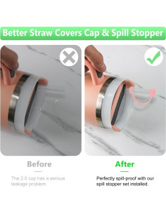 Juego de Accesorios para Taza Stanley 40oz y 30oz - Silicona Rosa 2