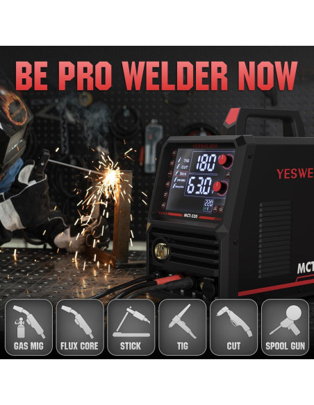 Soldador Multifuncional YESWELDER MCT-520 6-en-1 200A 110/220V