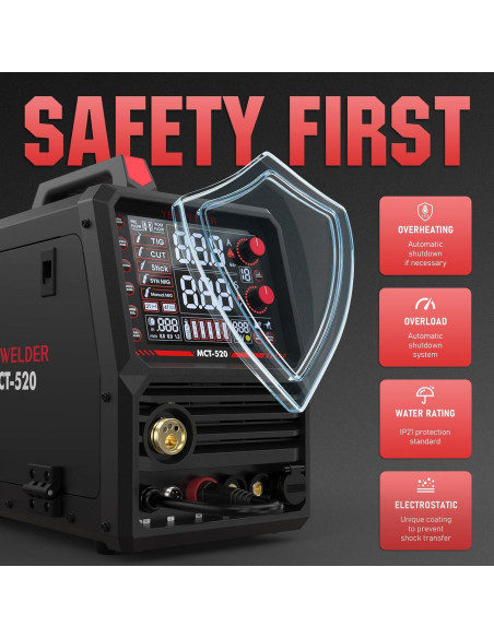 Soldador Multifuncional YESWELDER MCT-520 6-en-1 200A 110/220V