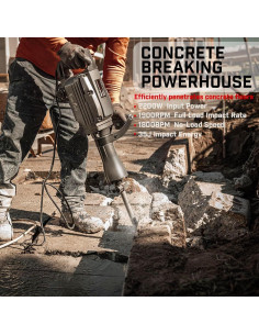 Martillo Demoledor Eléctrico XtremepowerUS 2200W 1800 BPM 2