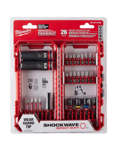 Juego de Puntas de Atornillar Milwaukee 26 Piezas 48-32-4408
