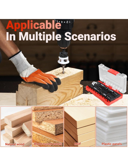 Juego de Brocas Avellanadoras Preciva HSS con Tope de Profundidad