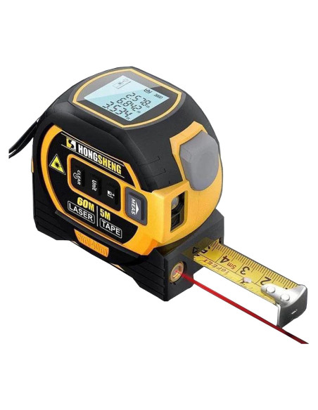 Cinta Métrica Láser Digital 5m y Marcador Cruzado 60m DIGCREAT