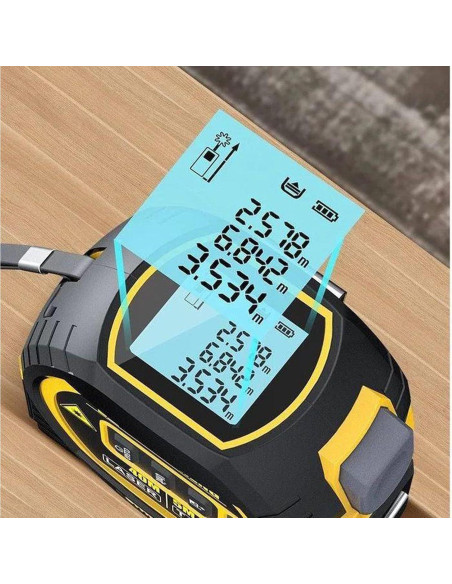 Cinta Métrica Láser Digital 5m y Marcador Cruzado 60m DIGCREAT