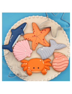 Cortadores de Galletas Temáticos 6 Piezas TUZICAKE Acero Inoxidable