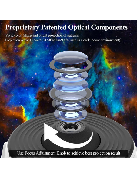Proyector Planetario Luz Nocturna Bolong BL-DQY02 360