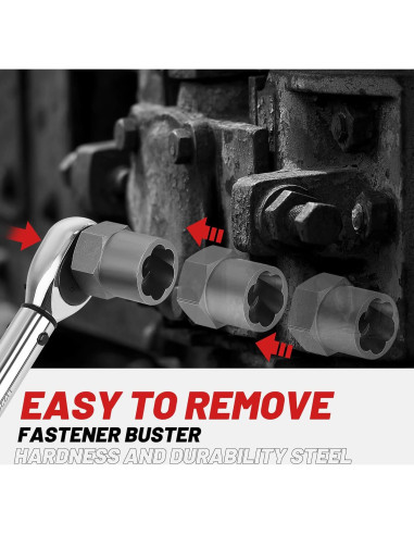 Juego de Extractores de Tornillos UYECOVE 5 Piezas 12.7 mm