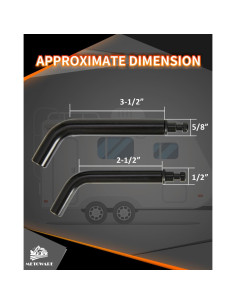 Cerradura de Enganche de Remolque METOWARE 1/2" y 5/8" 2