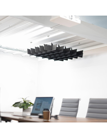 Panel Acústico de Techo VIVO 114.6x114.6cm Negro PP-CW02B