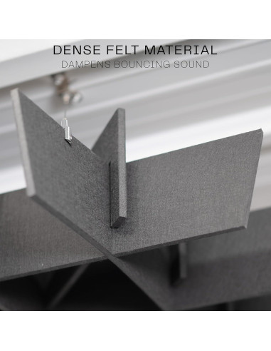 Panel Acústico de Techo VIVO 114.6x114.6cm Negro PP-CW02B