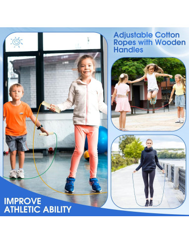 Cuerdas de Saltar Ajustables Sonwyoung 2.60m para Niños y Adultos