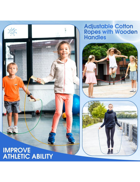 Cuerdas de Saltar Ajustables Sonwyoung 2.60m para Niños y Adultos
