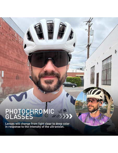 Gafas de Ciclismo KAPVOE K360 Fotoquímicas UV400 Unisex