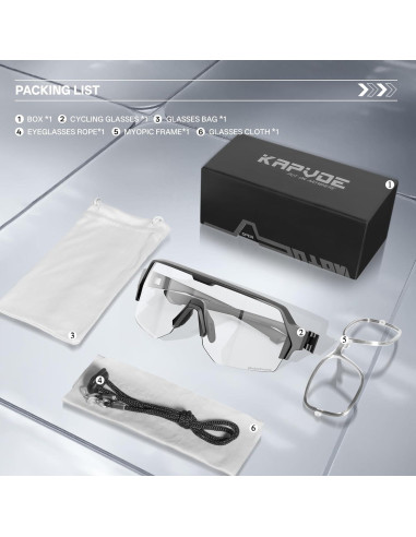 Gafas de Ciclismo KAPVOE K360 Fotoquímicas UV400 Unisex