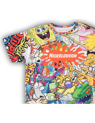 Camiseta Nickelodeon para hombres - Rugrats, Hey Arnold, Tie Dye
