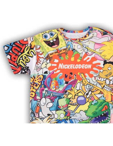 Camiseta Nickelodeon para hombres - Rugrats, Hey Arnold, Tie Dye