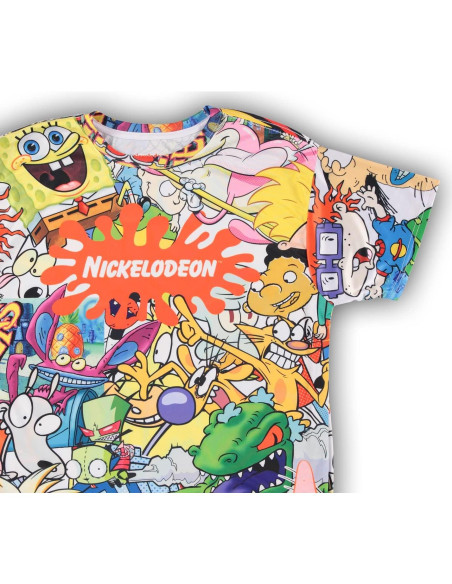 Camiseta Nickelodeon para hombres - Rugrats, Hey Arnold, Tie Dye