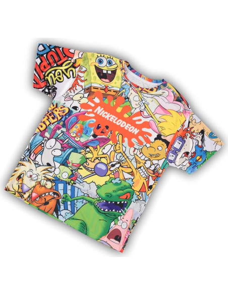 Camiseta Nickelodeon para hombres - Rugrats, Hey Arnold, Tie Dye
