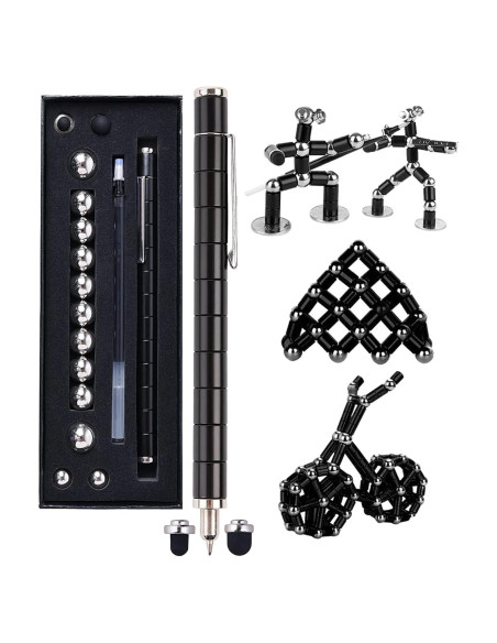 Bolígrafo Antiestrés Magnético Wercow Juguete Creativo Negro