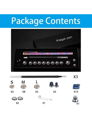 Bolígrafo Antiestrés Magnético Wercow Juguete Creativo Negro