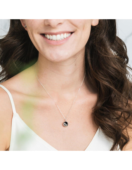 Collar de Encaje Vintage Bottled Up Designs - Vidrio Negro Ecológico