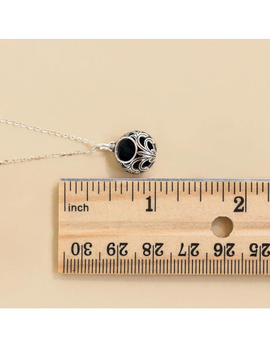 Collar de Encaje Vintage Bottled Up Designs - Vidrio Negro Ecológico