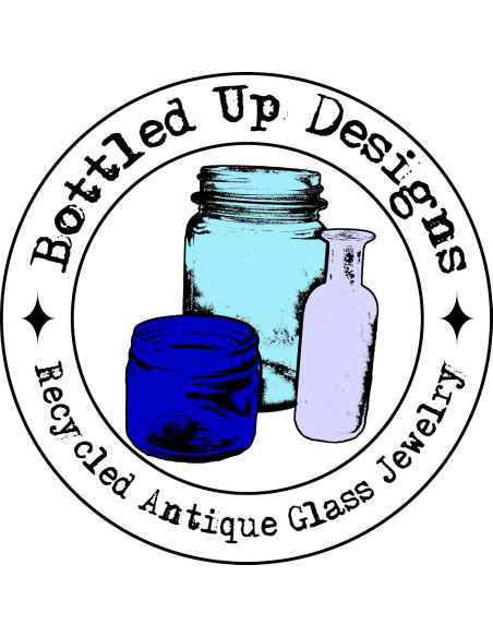 Collar de Encaje Vintage Bottled Up Designs - Vidrio Negro Ecológico