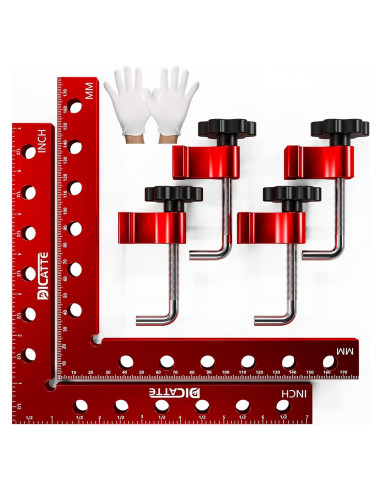 Abrazaderas de Ángulo Recto DICATTE 180mm Aluminio 2 Pcs