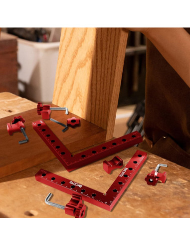 Abrazaderas de Ángulo Recto DICATTE 180mm Aluminio 2 Pcs