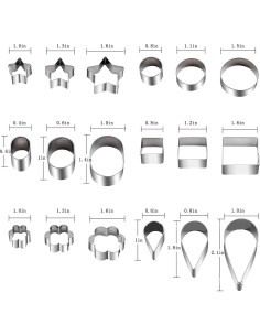 Cortadores de Galletas Yansanido 30 Piezas Acero Inoxidable 2