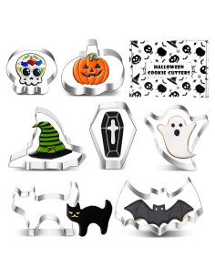 Juego de Cortadores de Galletas Halloween Eyglajdd 7 Piezas Acero Inoxidable